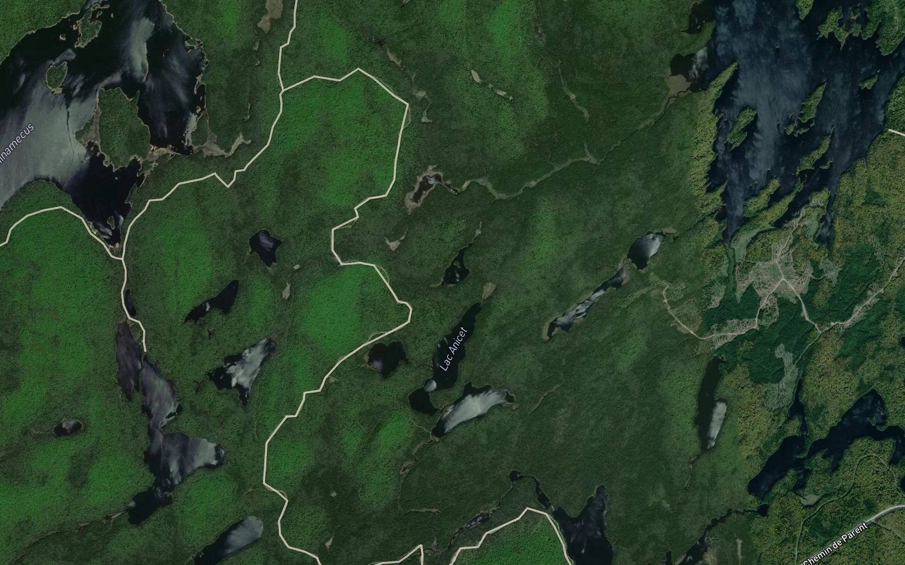 Satellite map of the Lac Chechippe