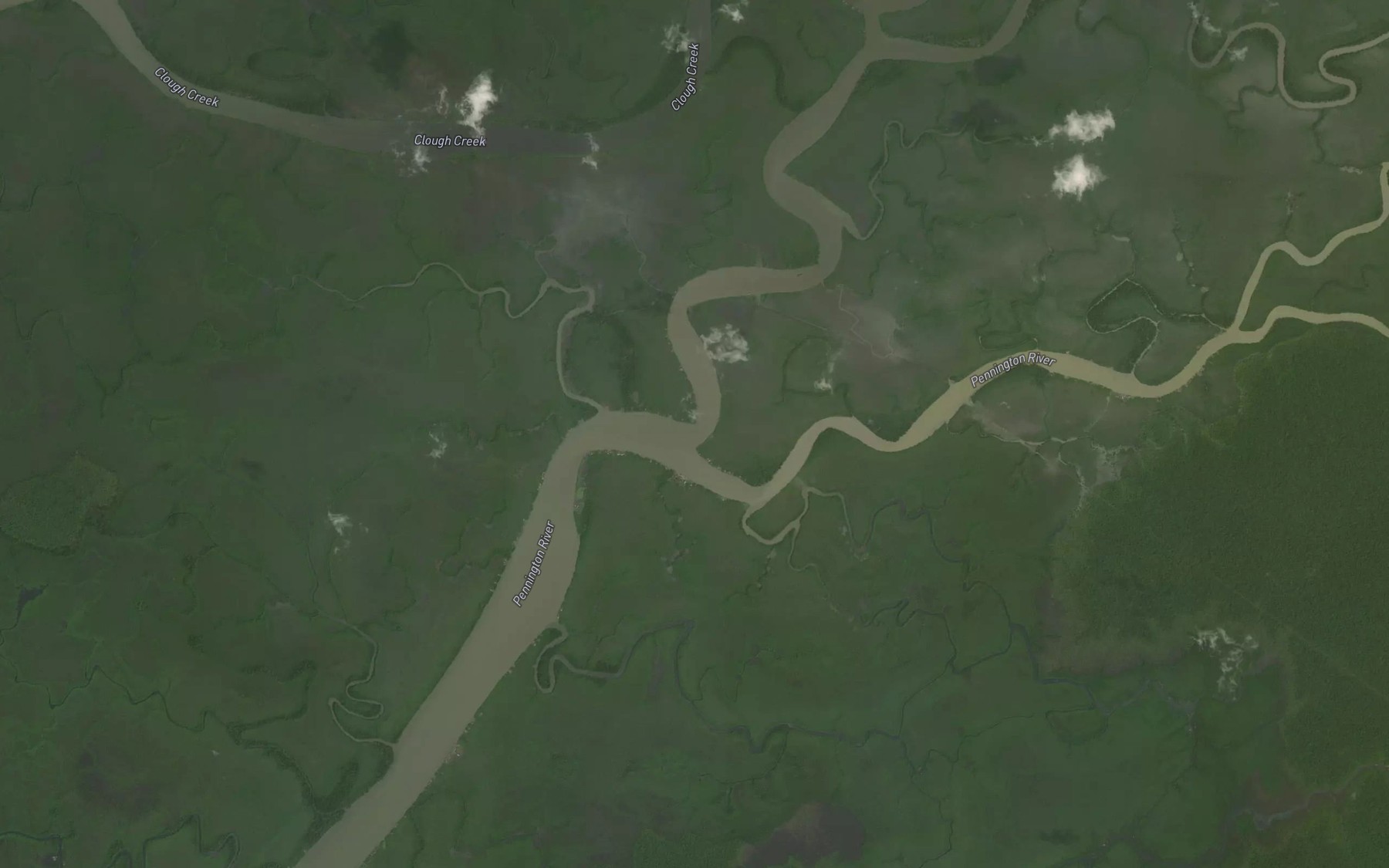 Satellite map of the Azatuta River