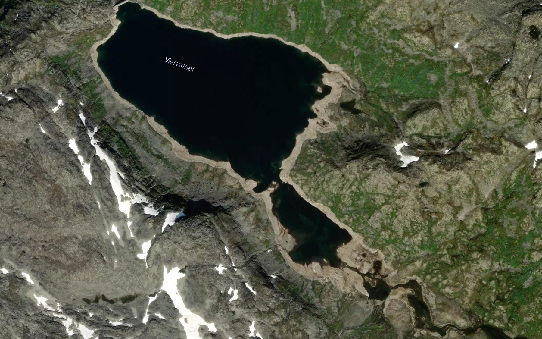 Satellite map of the Viervatnet
