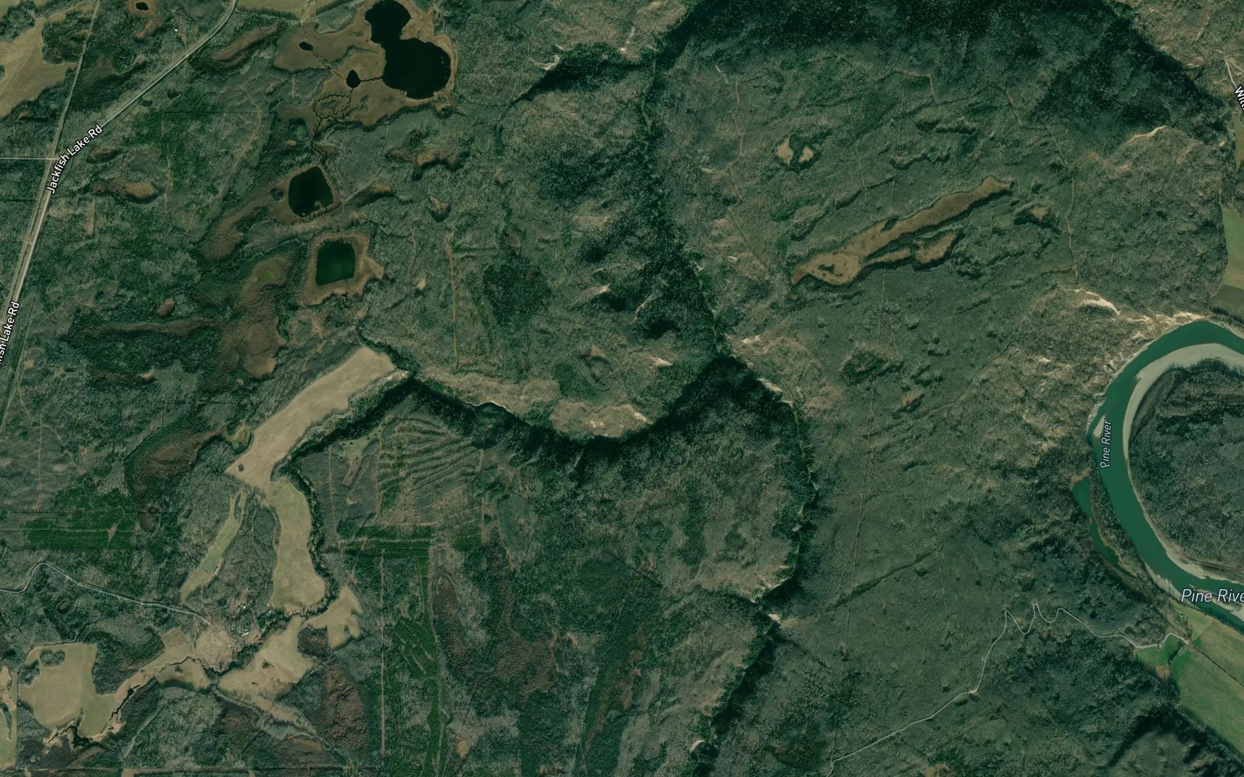 Satellite map of the Beaver Ranch Creek