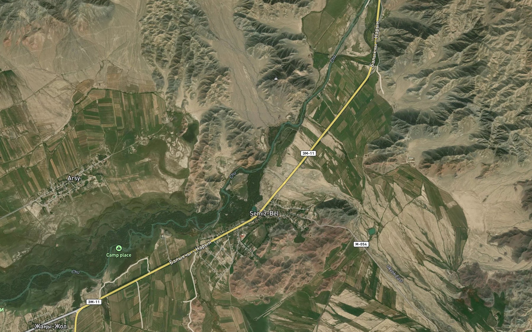 Satellite map of the Ukek