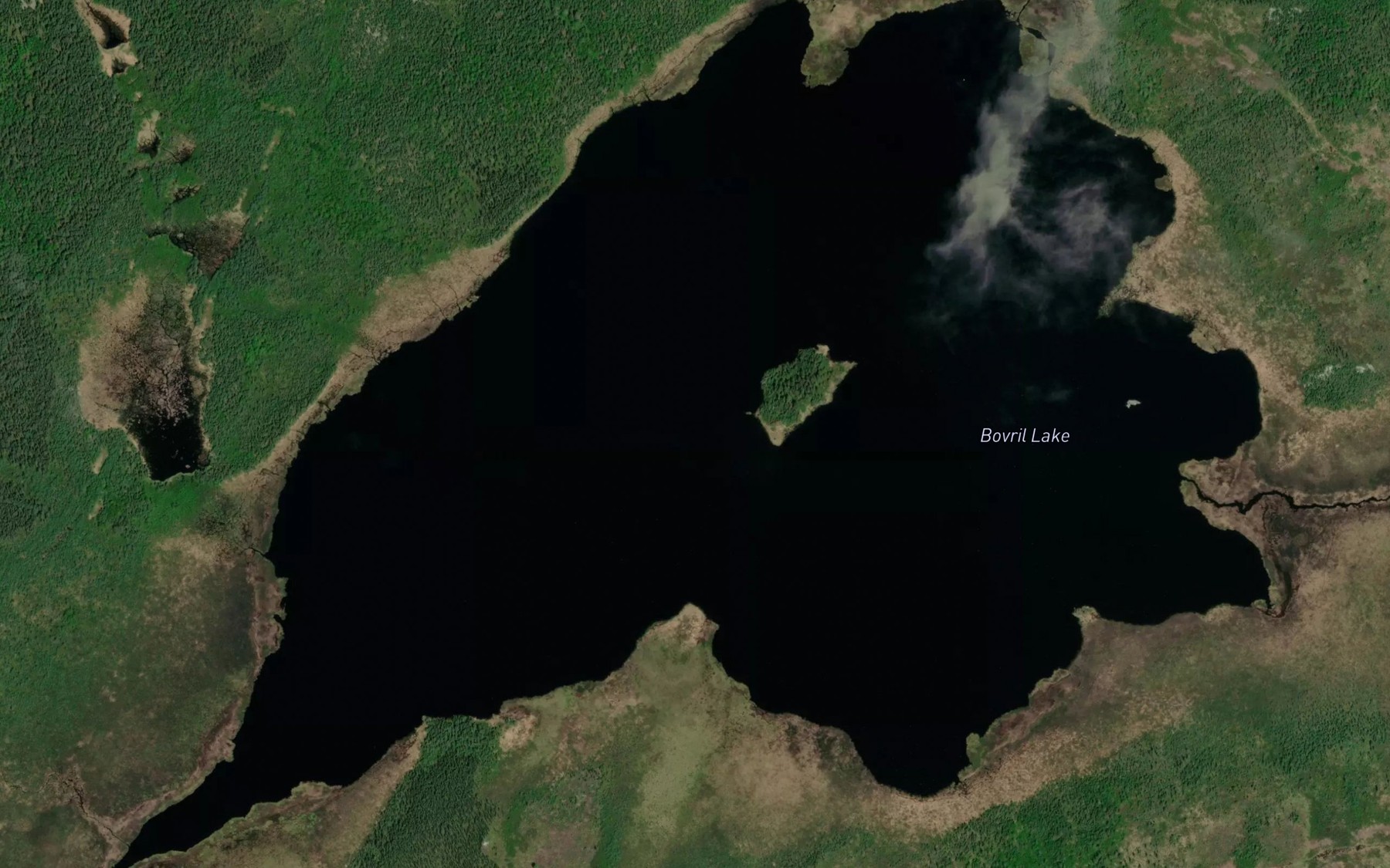 Satellite map of the Bovril Lake