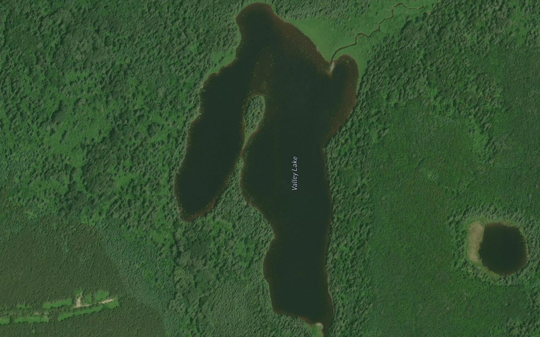 Satellite map of the Valley Lake