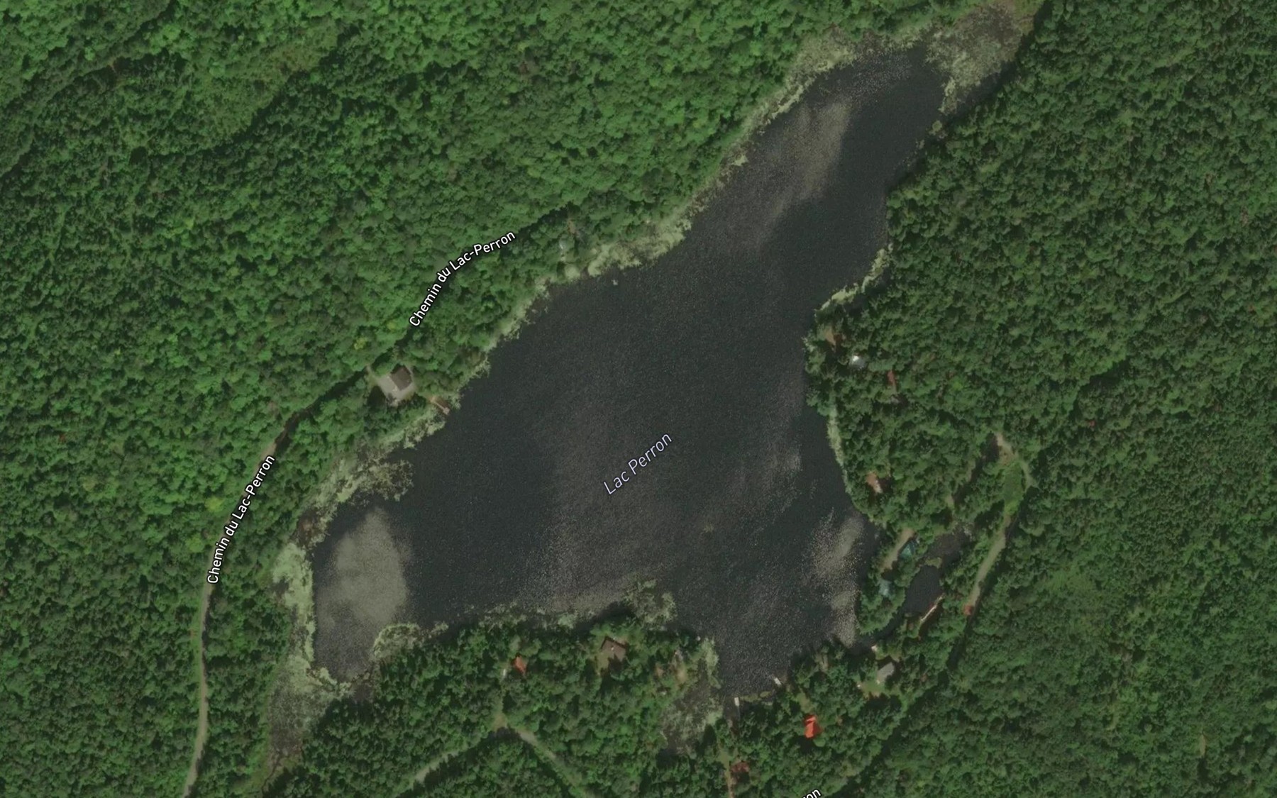 Satellite map of the Lac Perron