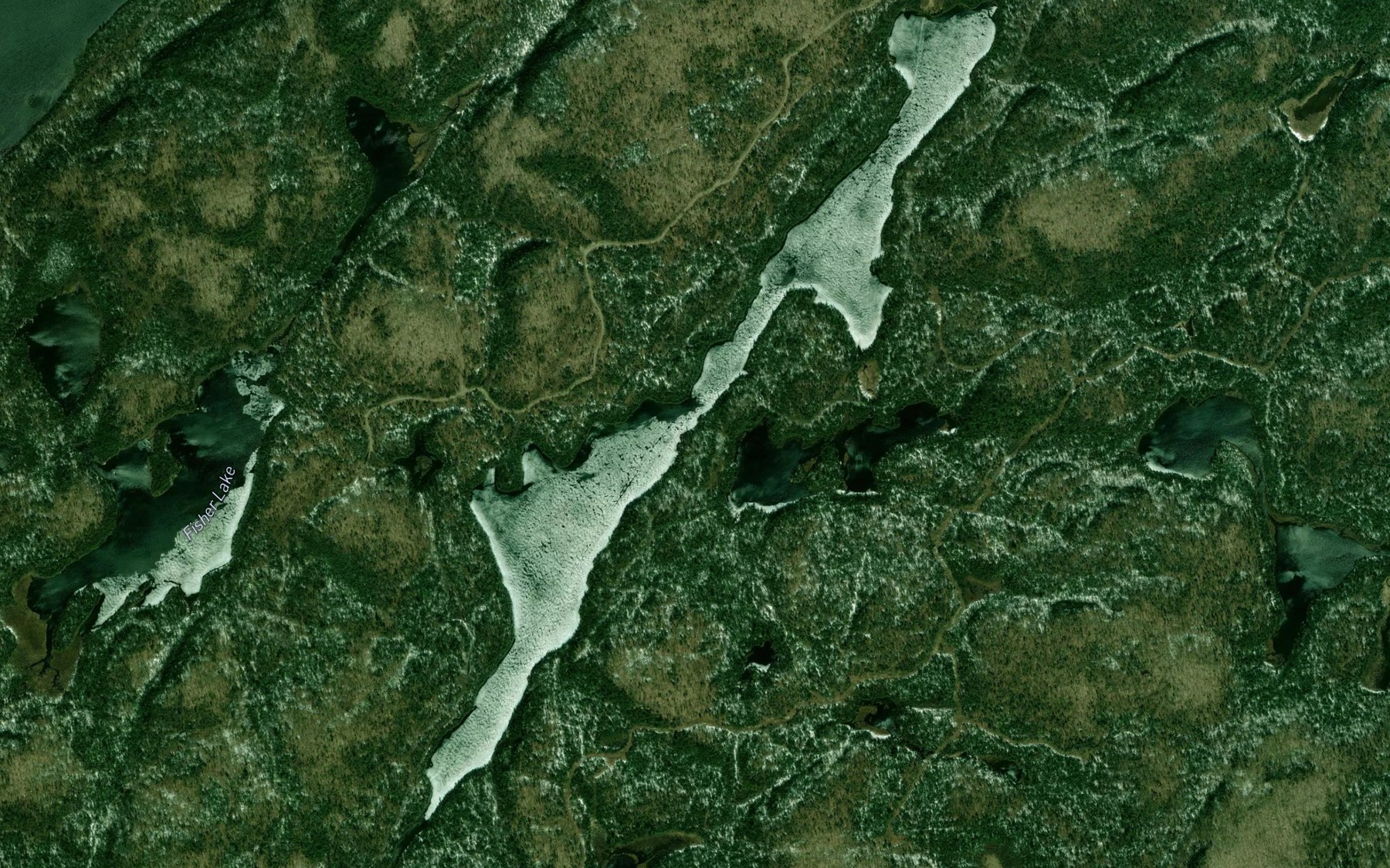 Satellite map of the Ear Lake
