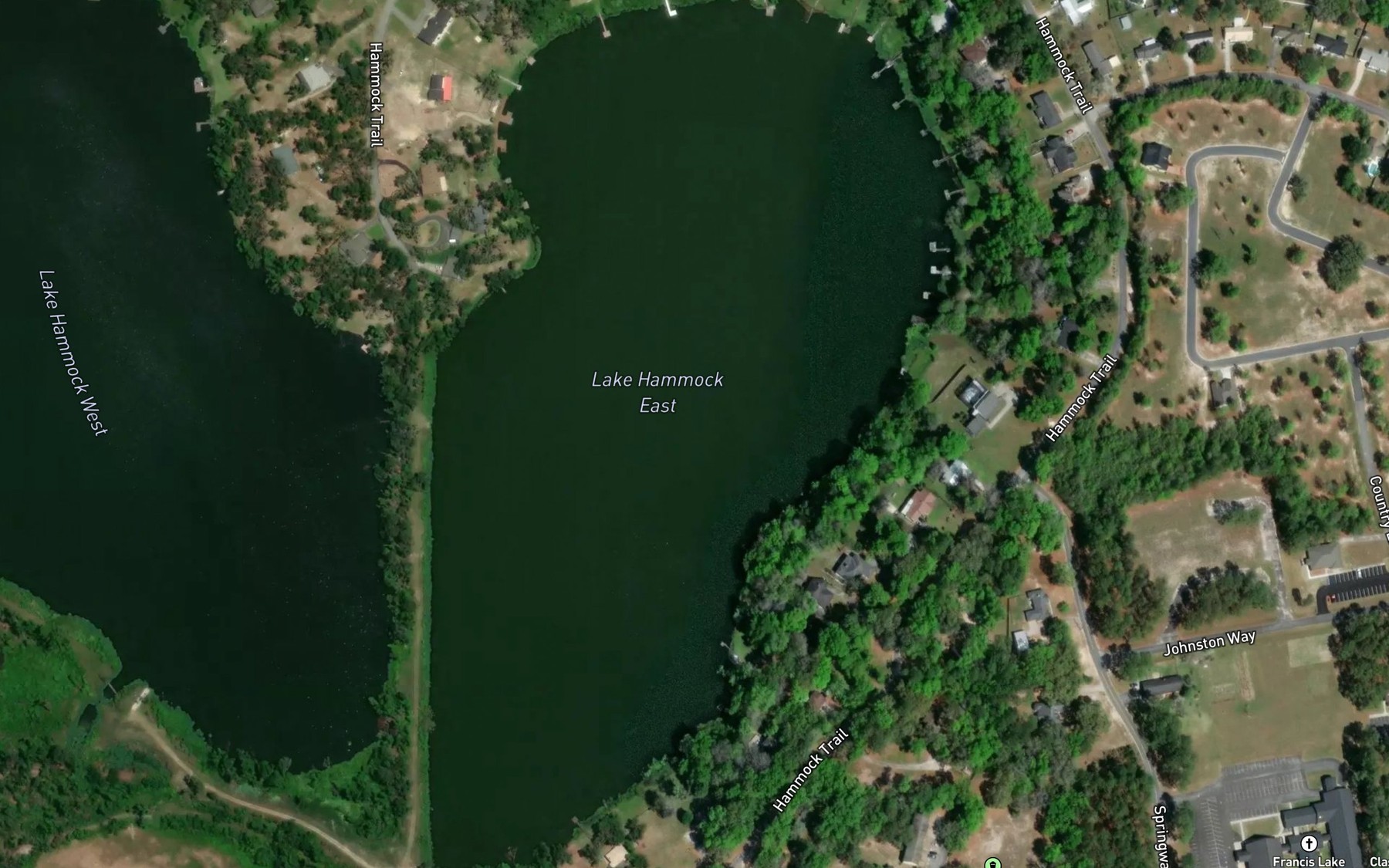 Satellite map of the Lake Hammock East