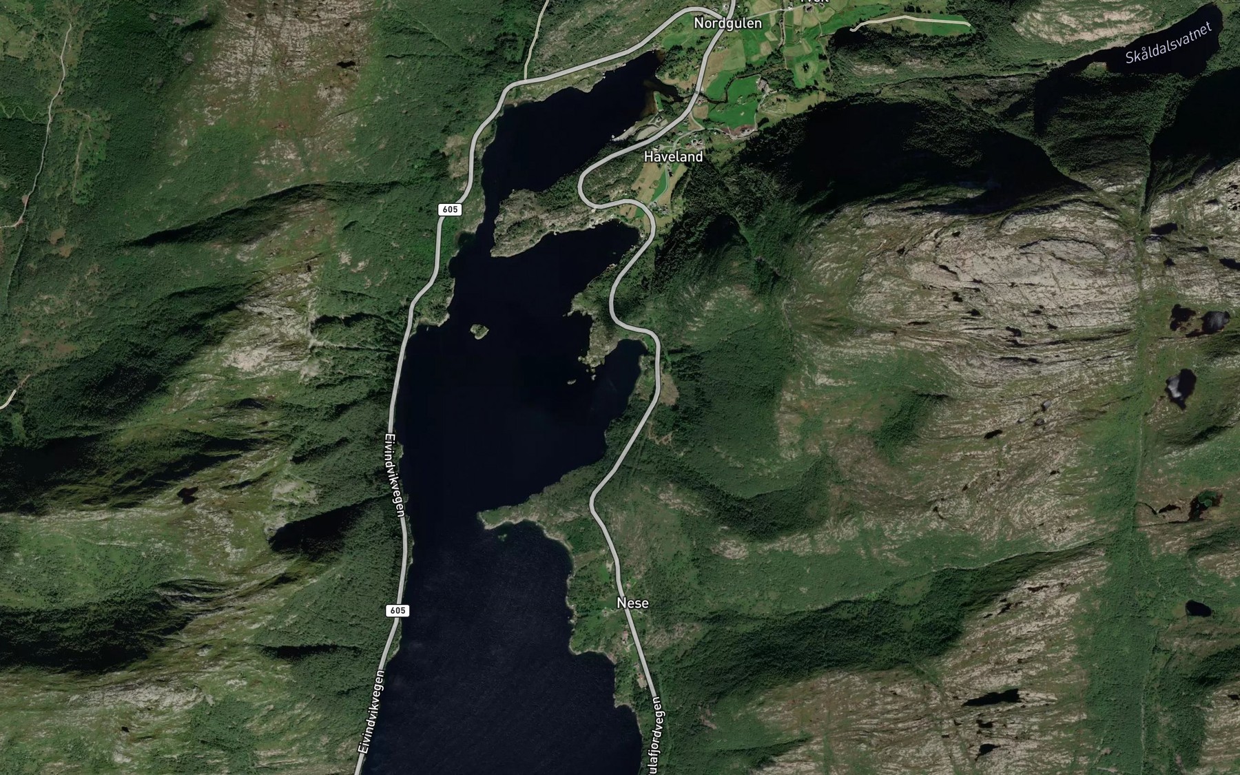 Satellite map of the Havrenesvika
