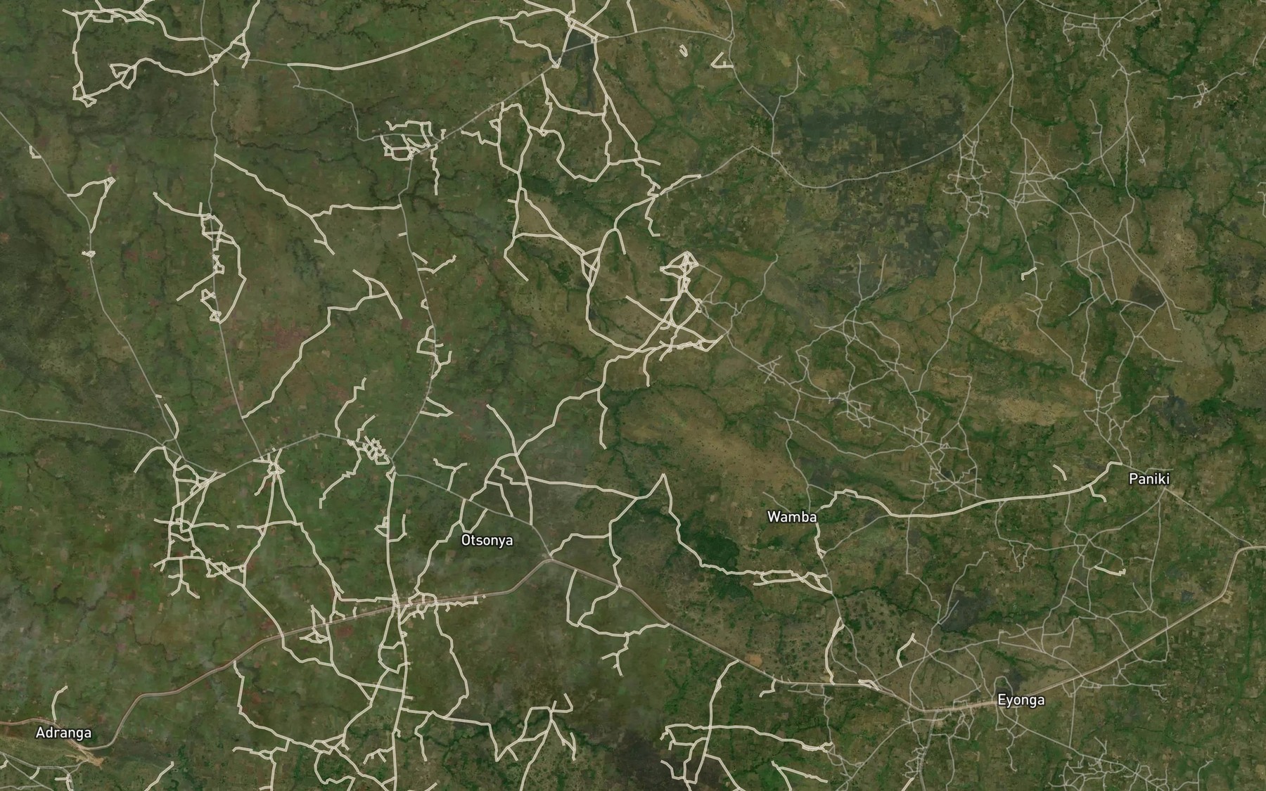 Satellite map of the Karetse