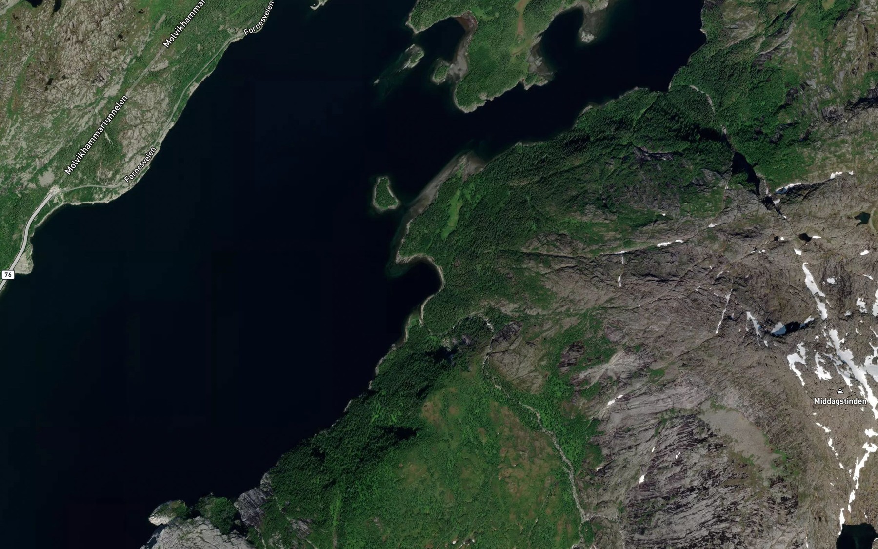 Satellite map of the Kjelvika