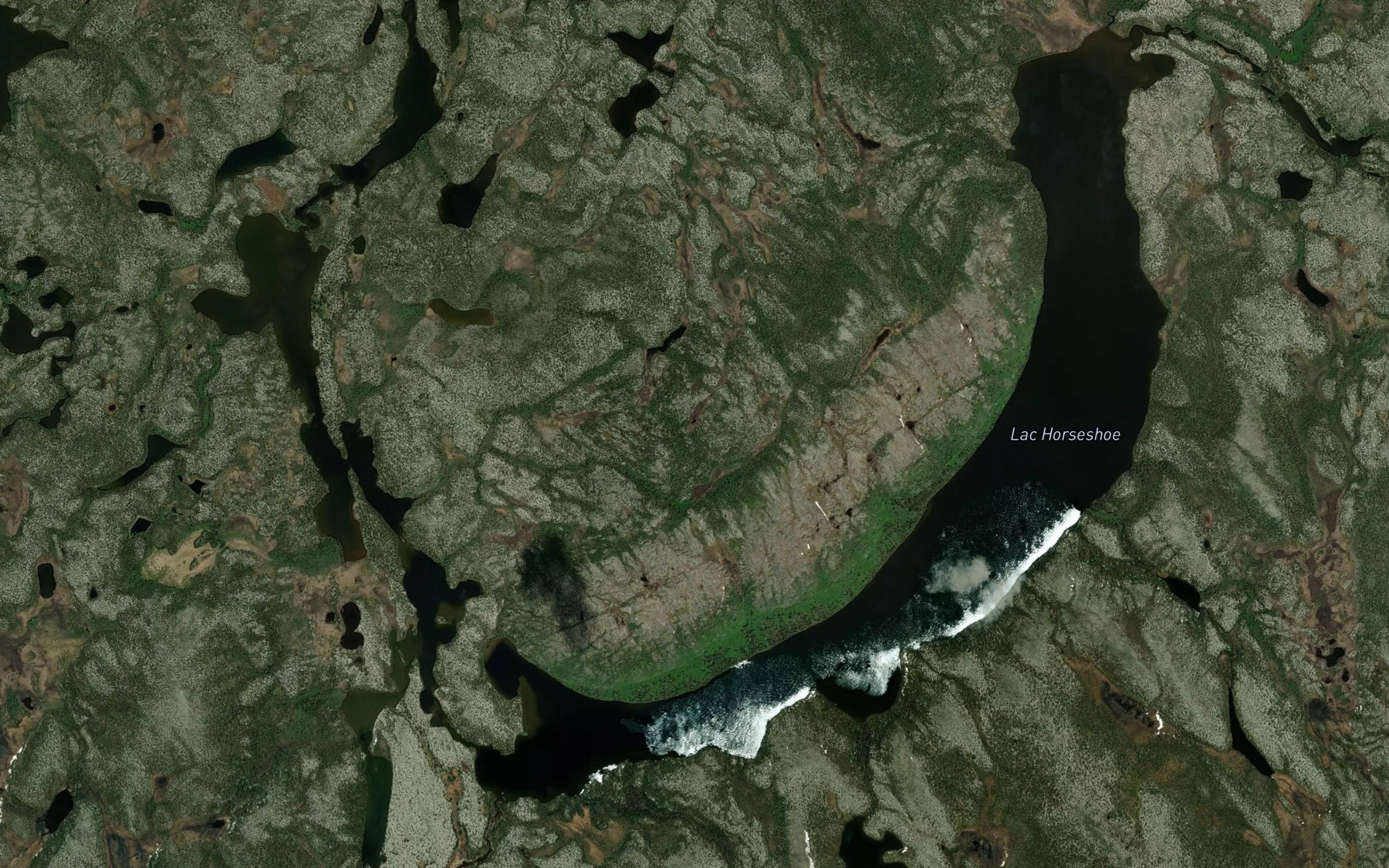 Satellite map of the Lac Horseshoe