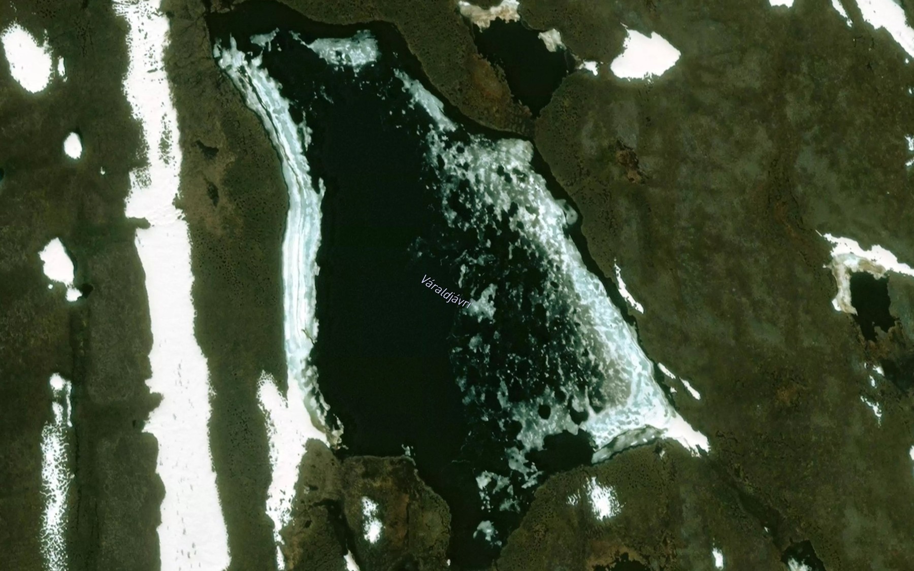 Satellite map of the Varaldjavri