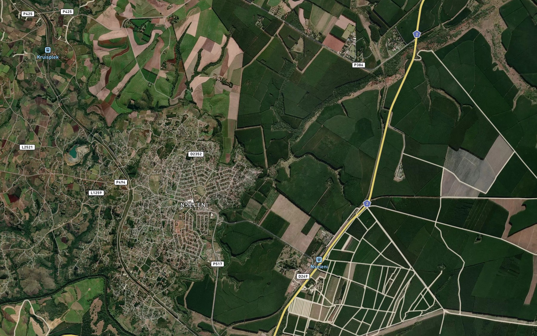 Satellite map of the Mbabe