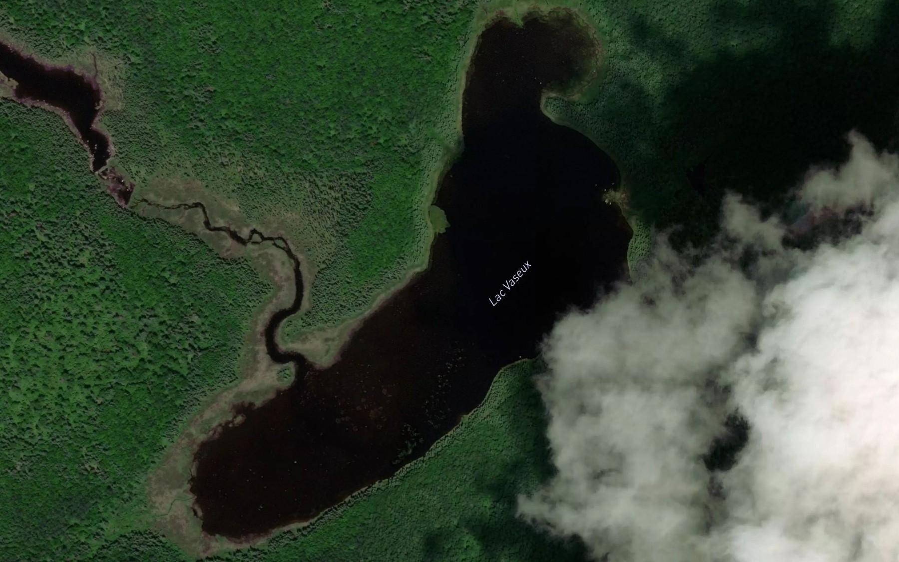 Satellite map of the Lac Vaseux