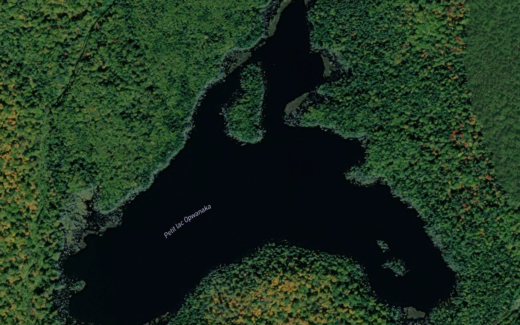 Satellite map of the Petit lac Opwanaka