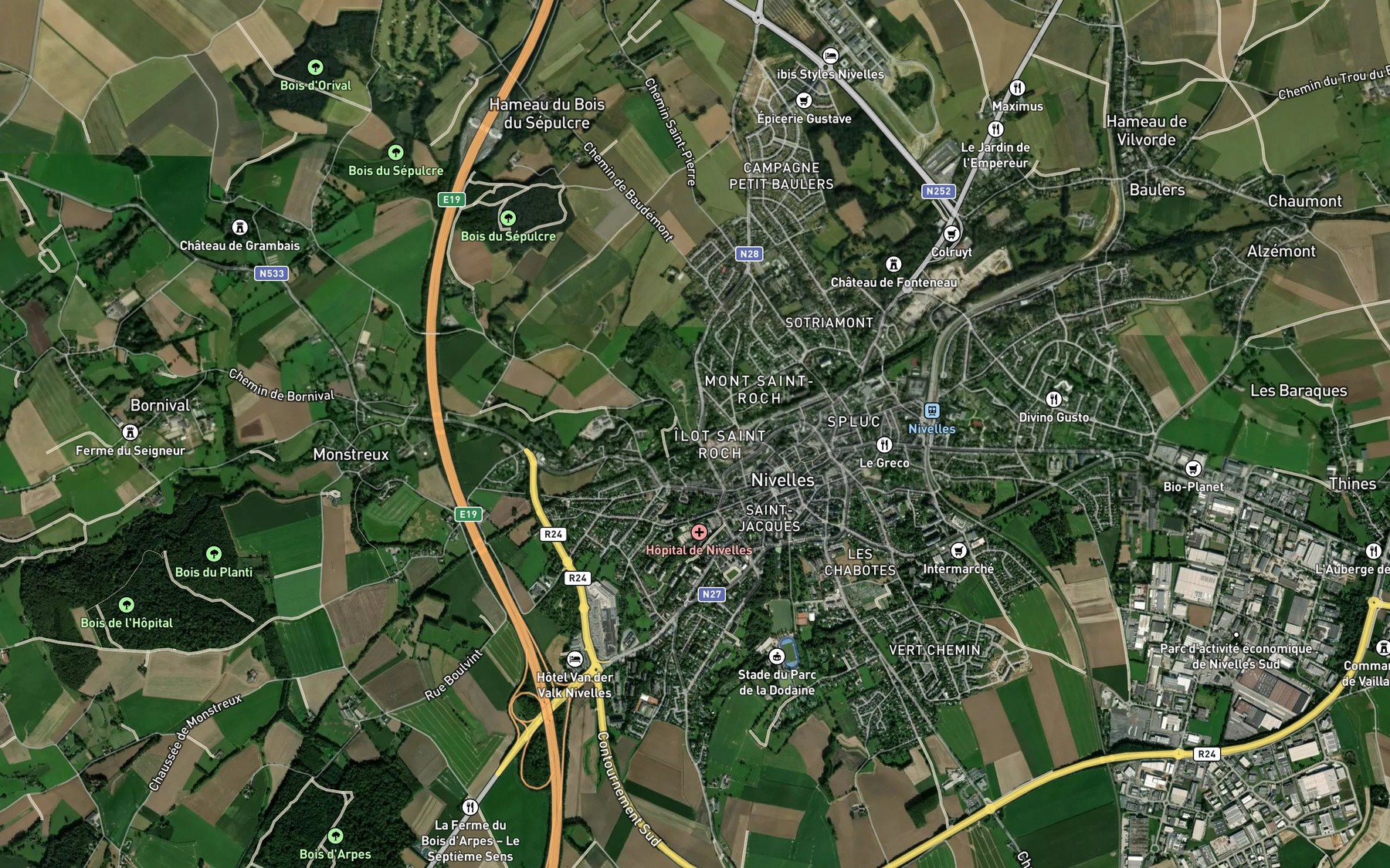 Satellite map of the Samiette