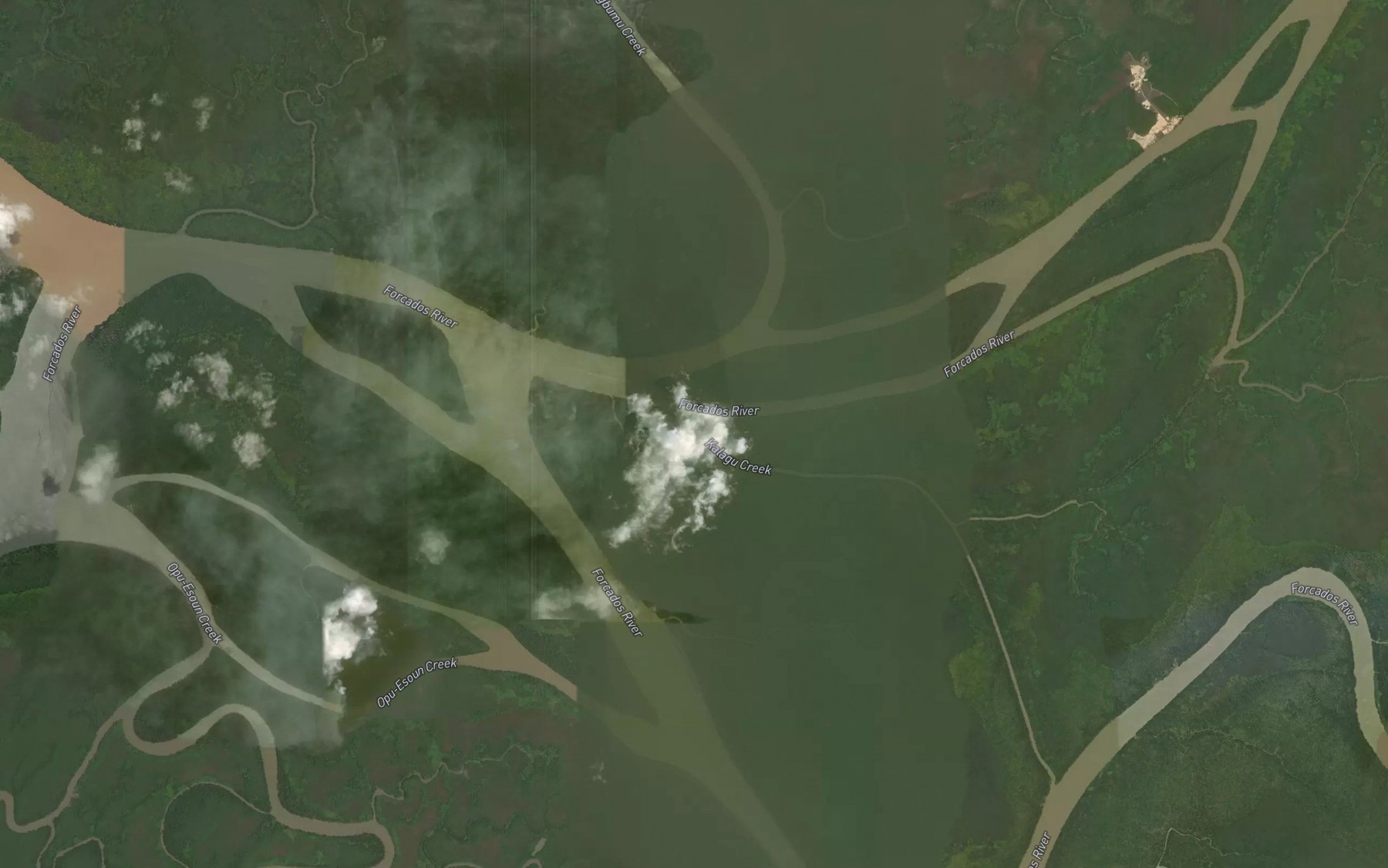 Satellite map of the Kalagu Creek