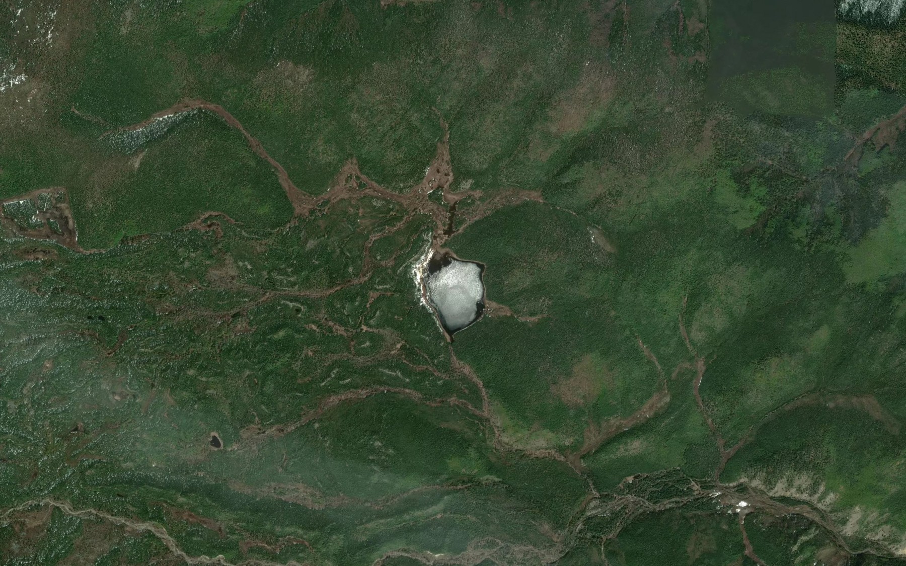 Satellite map of the Plateau Lake