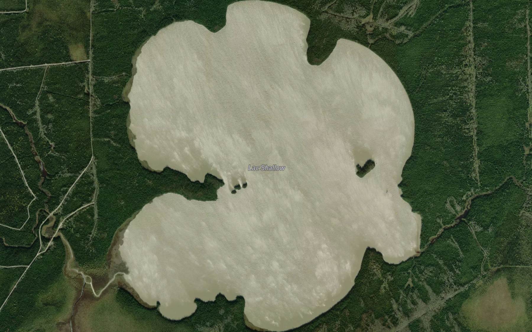 Satellite map of the Lac Shallow