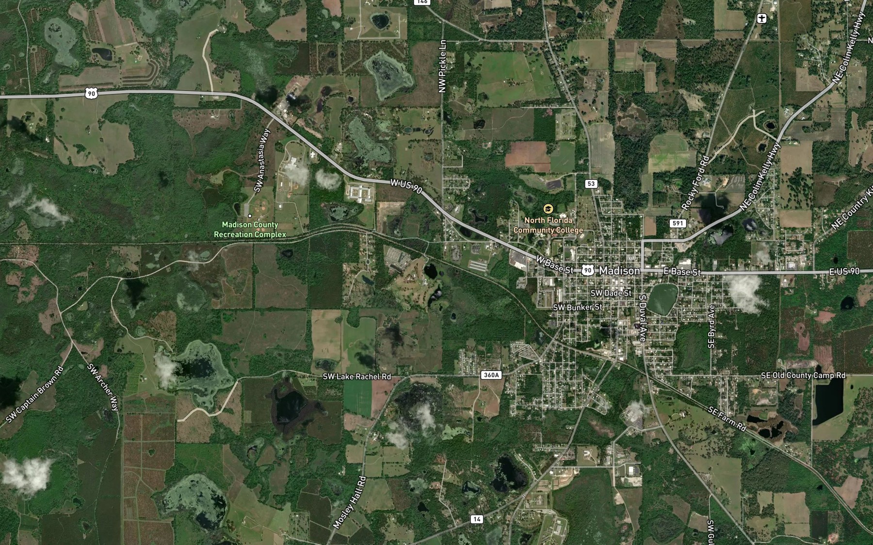 Satellite map of the Dial Pond