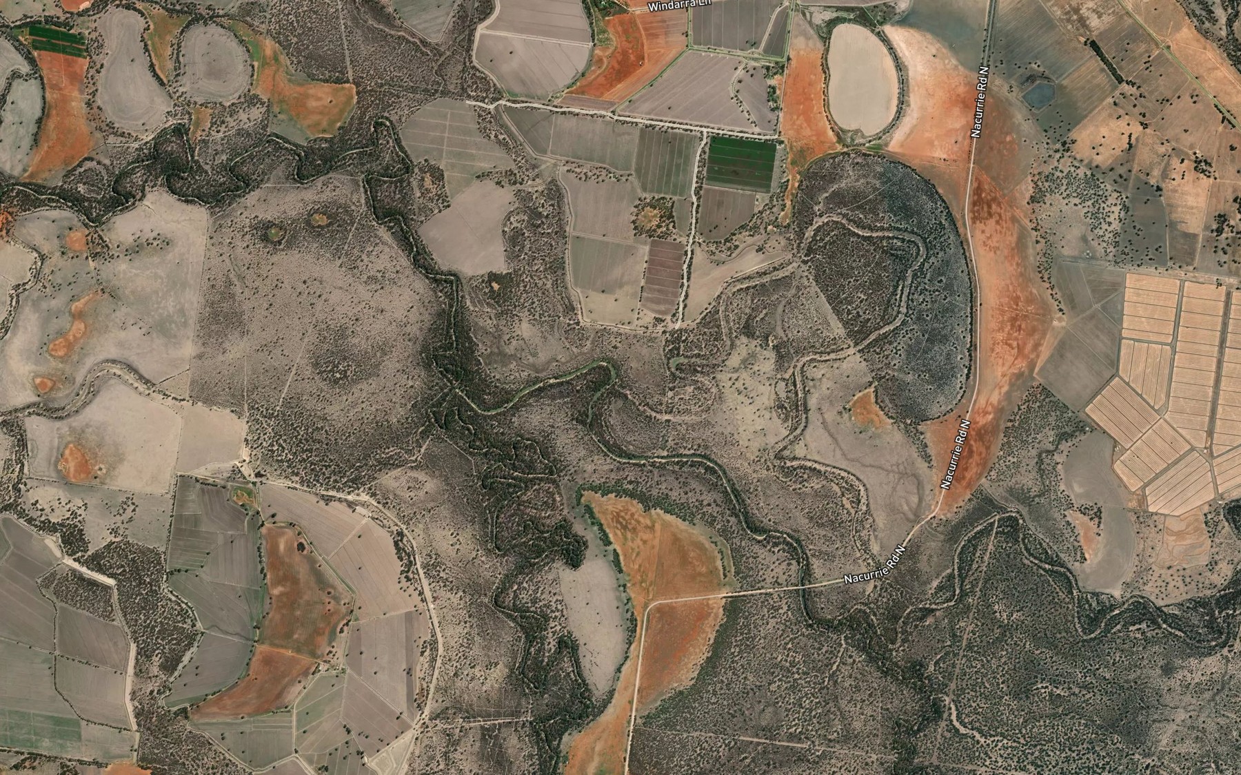 Satellite map of the Lake Agnes Creek