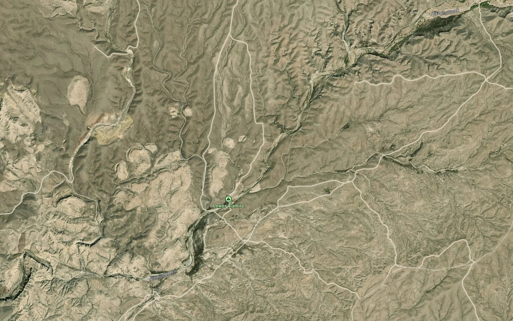 Satellite map of the Alamo Creek