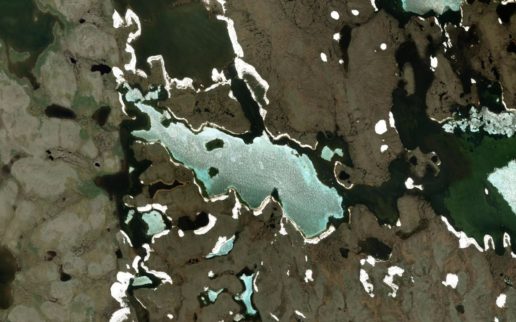 Satellite map of the Hirak Lake