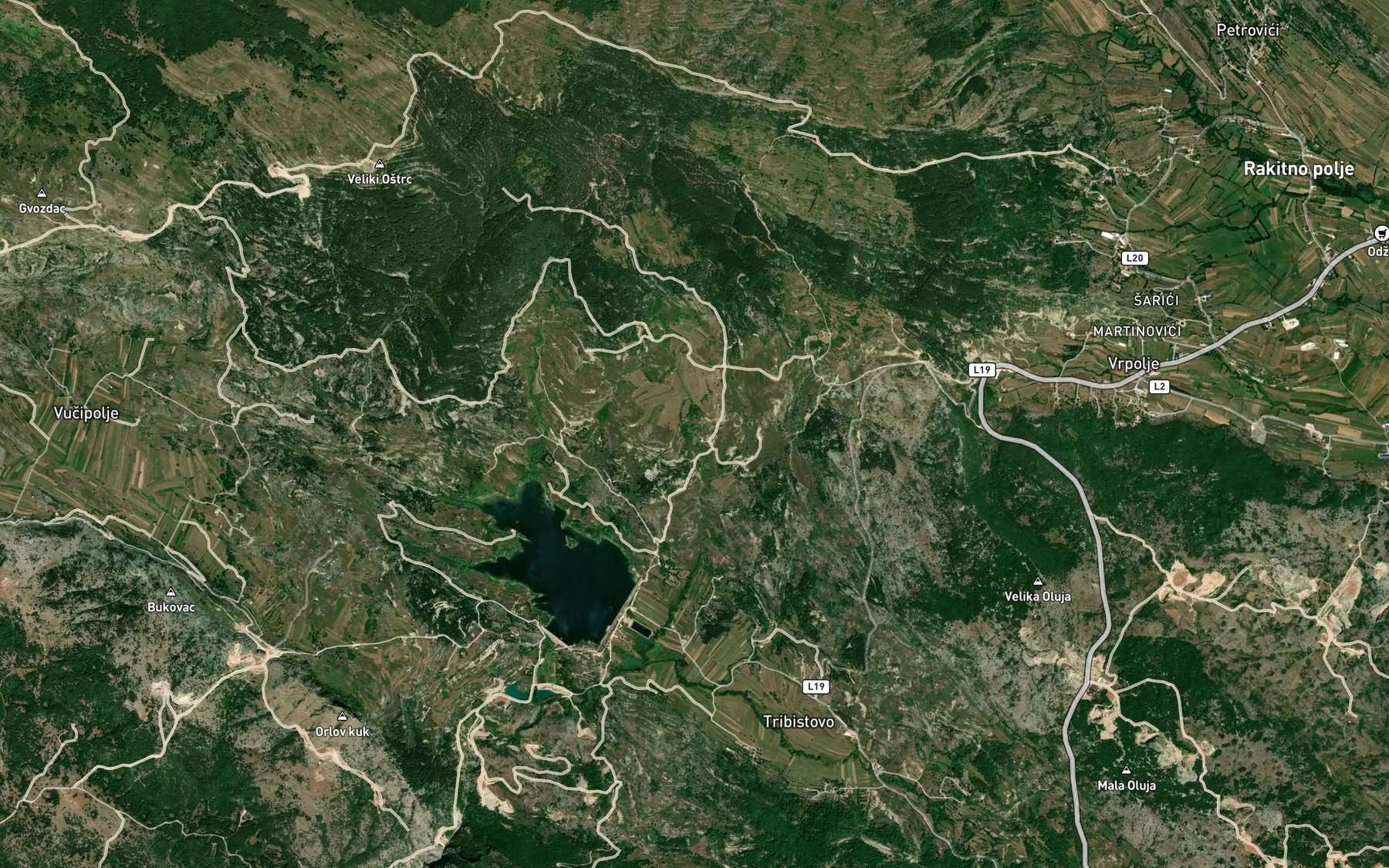 Satellite map of the Jelinak
