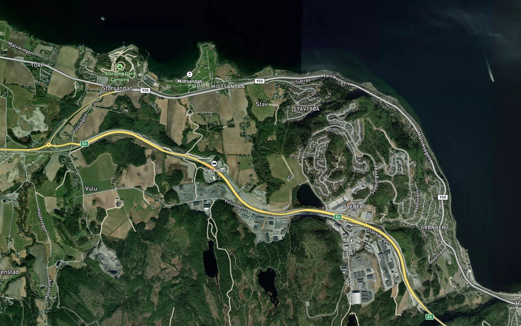 Satellite map of the Stavsbekken