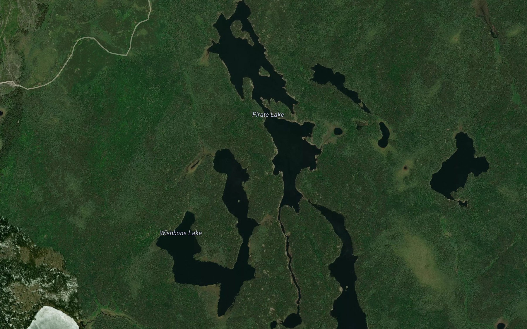 Satellite map of the Pirate Lake