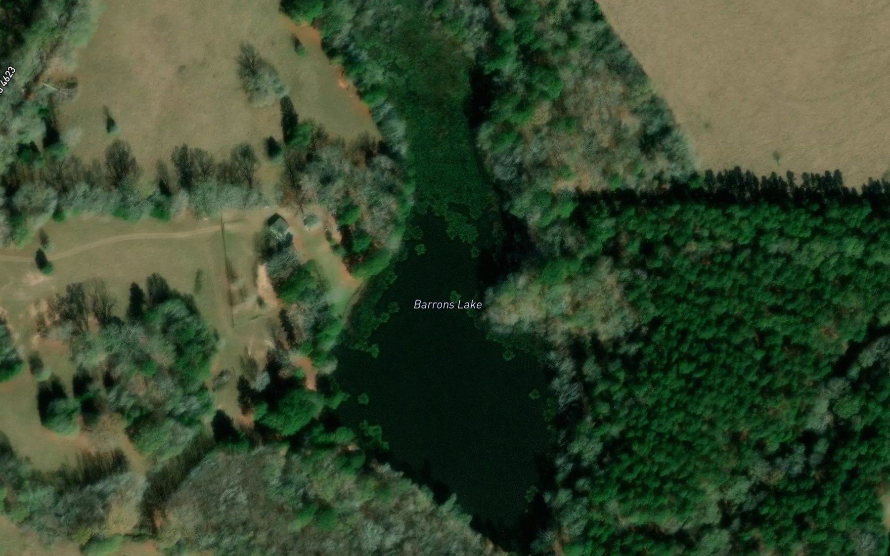 Satellite map of the Barrons Lake