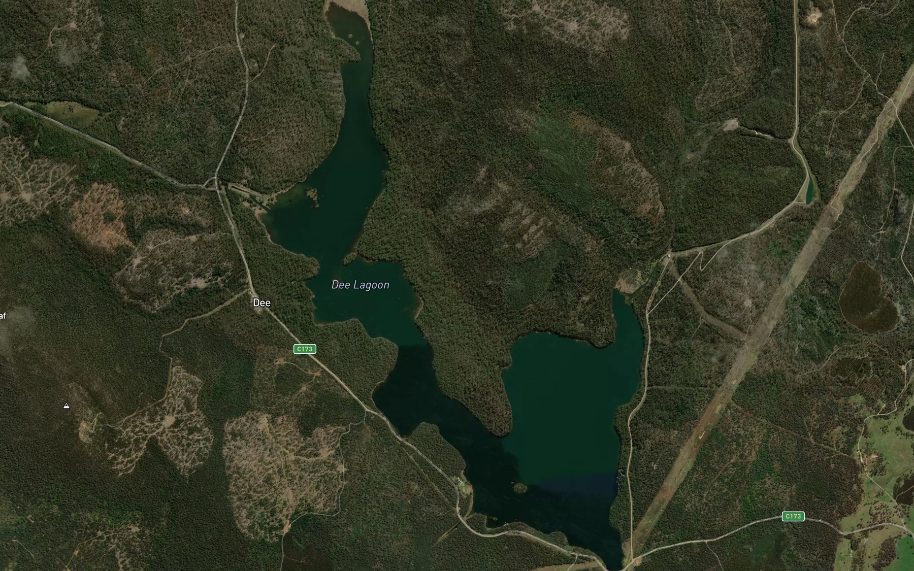 Satellite map of the Dee Lagoon