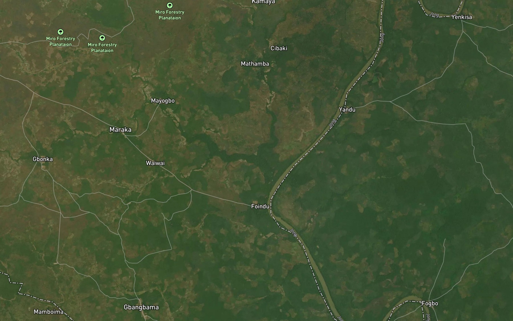 Satellite map of the Kamasa