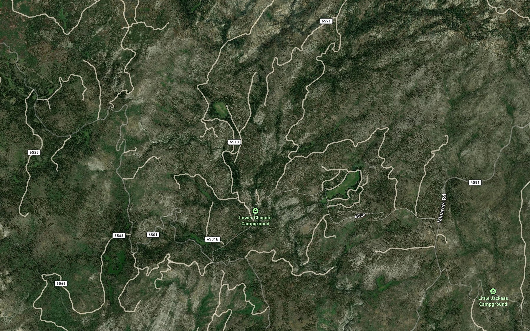 Satellite map of the Johnson Creek