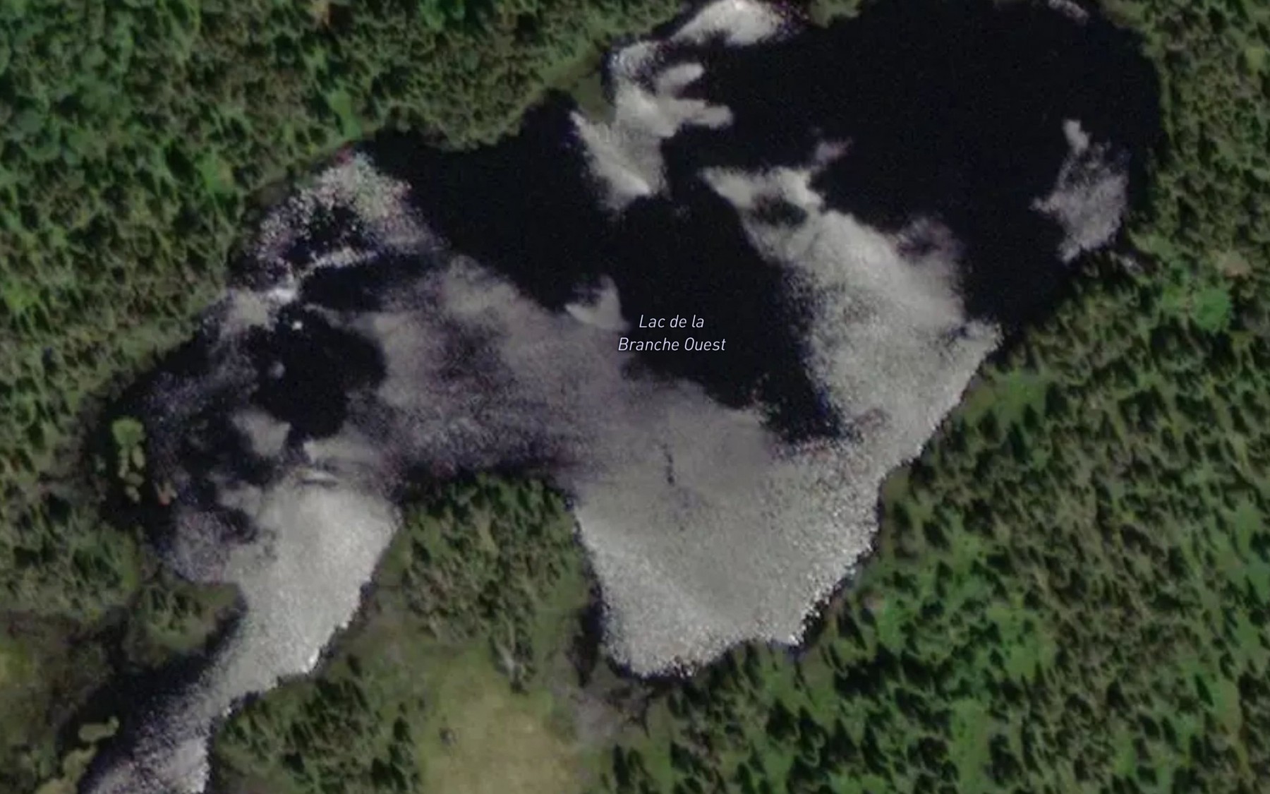 Satellite map of the Lac de la Branche Ouest