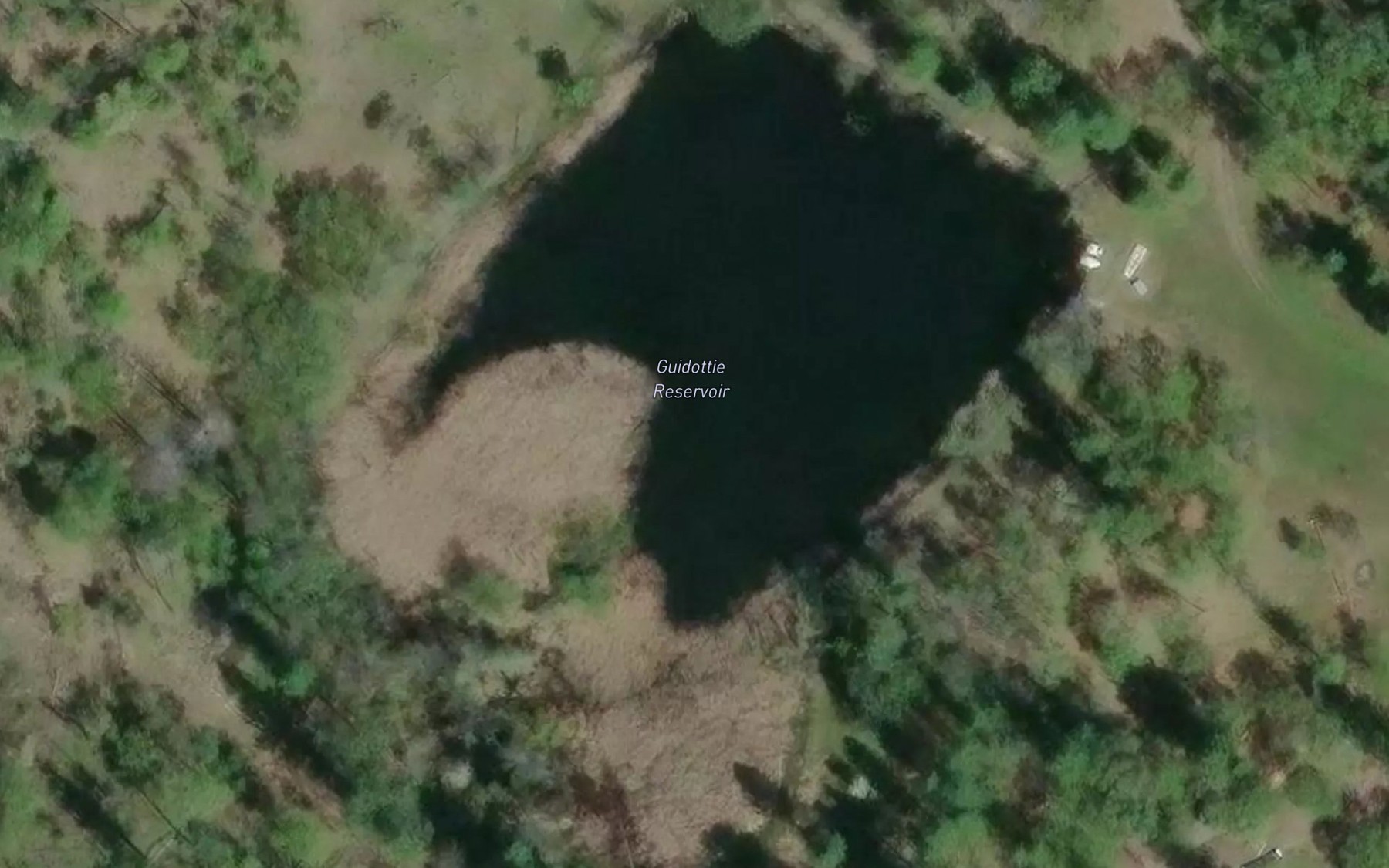 Satellite map of the Guidottie Reservoir