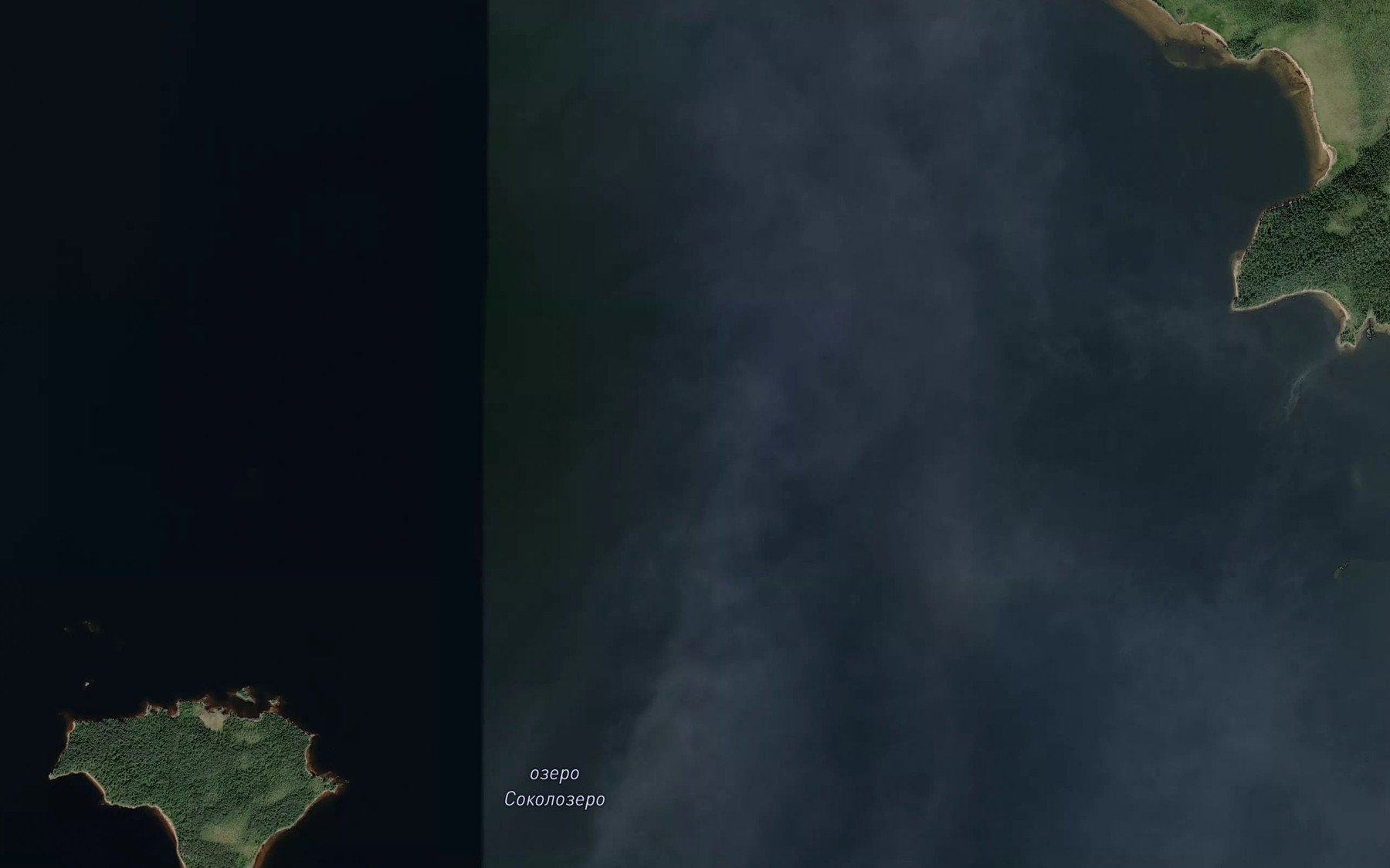 Satellite map of the Ozero Sokolozero