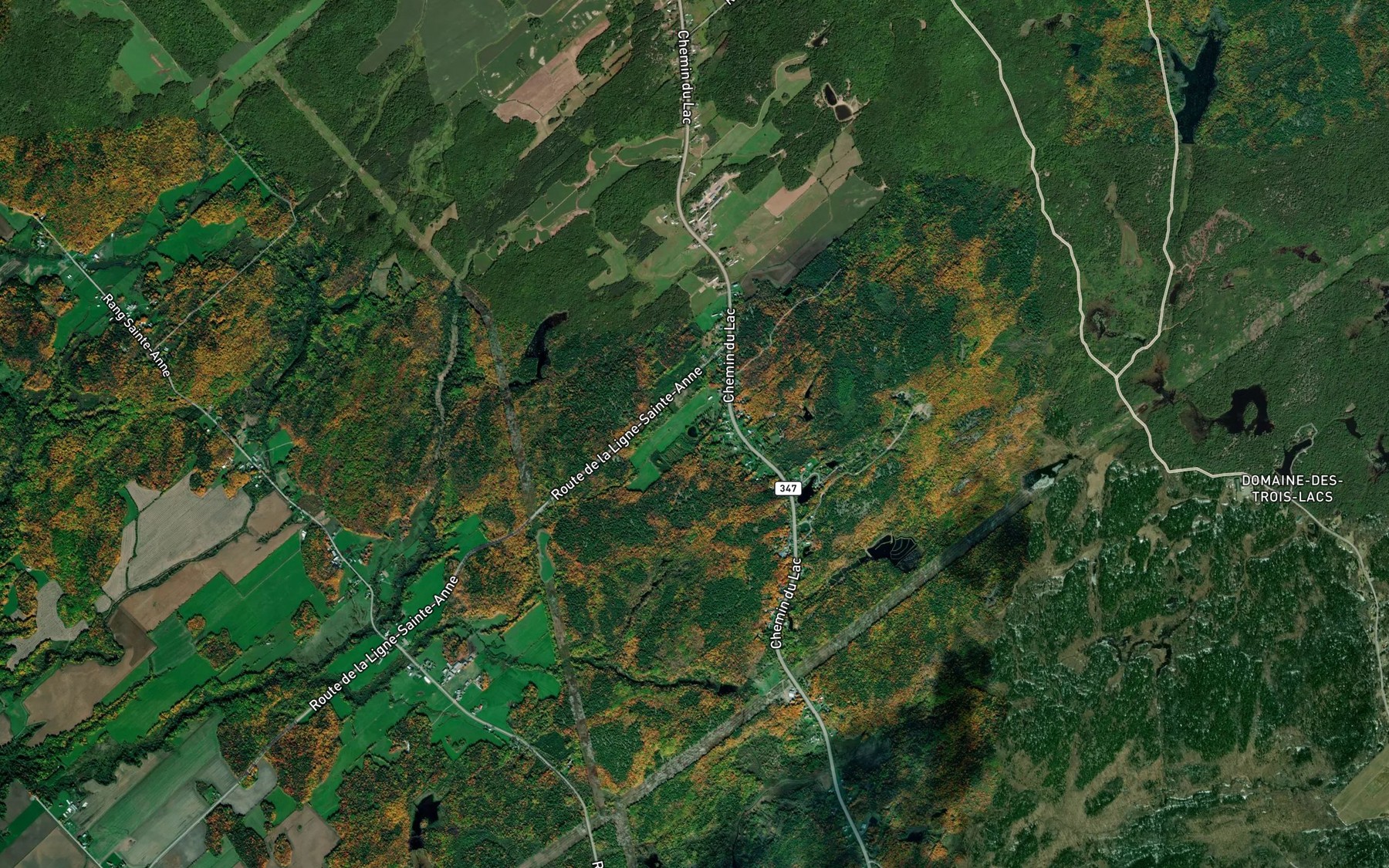 Satellite map of the Lac a Morel