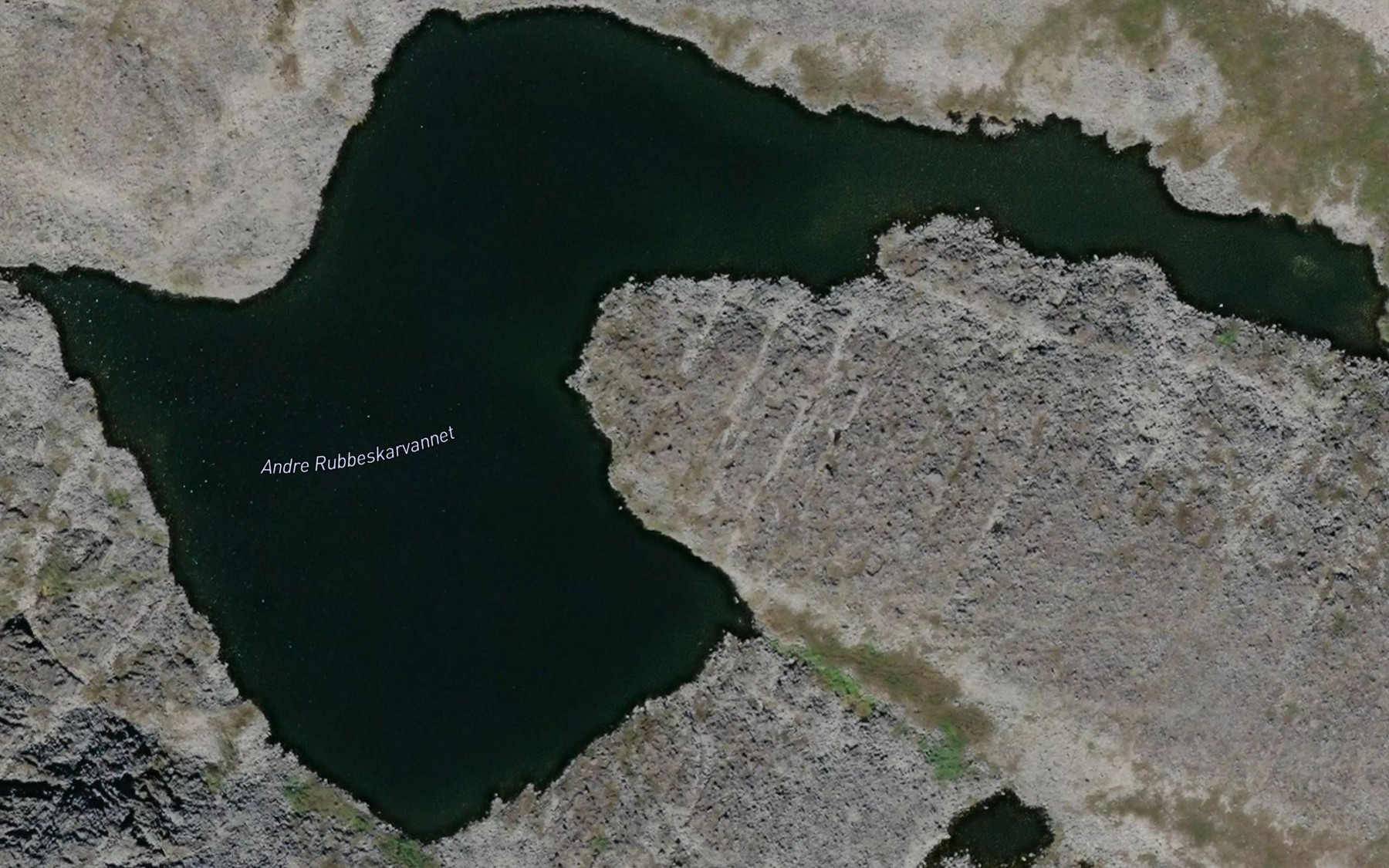 Satellite map of the Andre Rubbeskarvatn