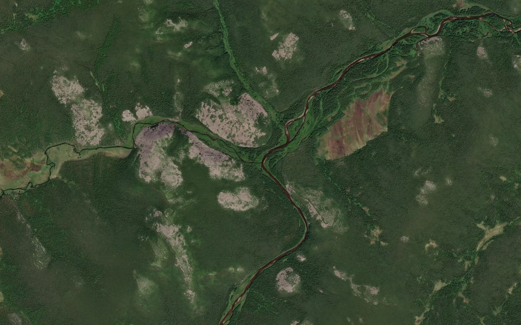 Satellite map of the Yagodnaya