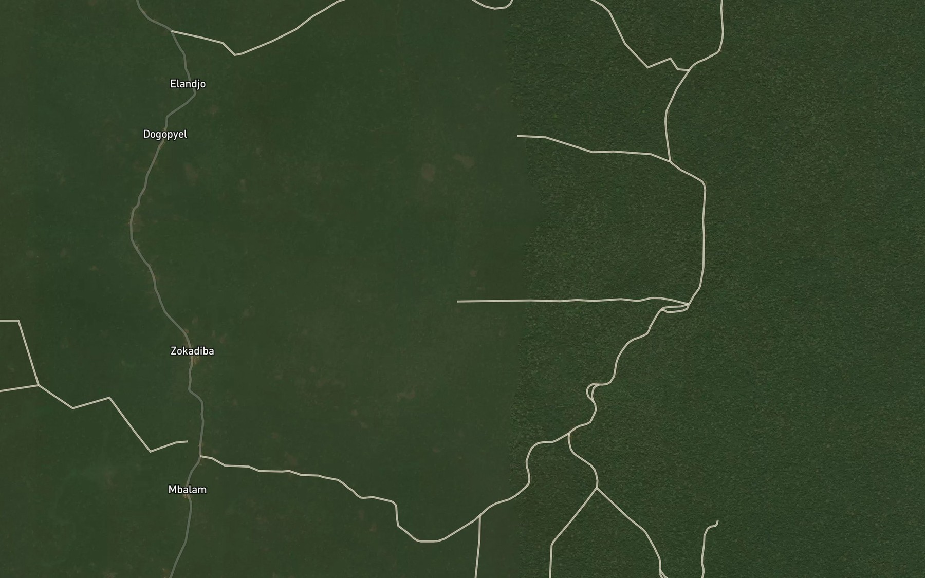 Satellite map of the Mossiemba