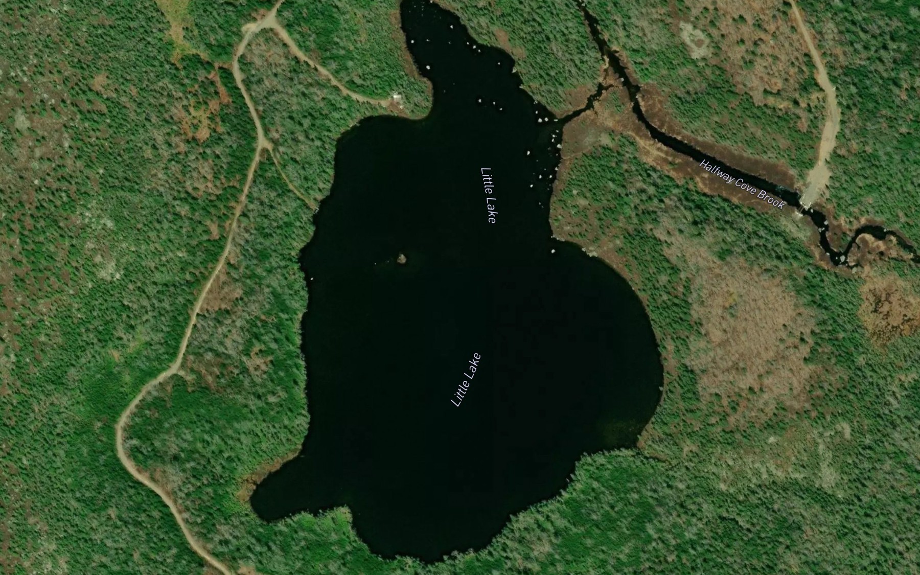 Satellite map of the Little Lake