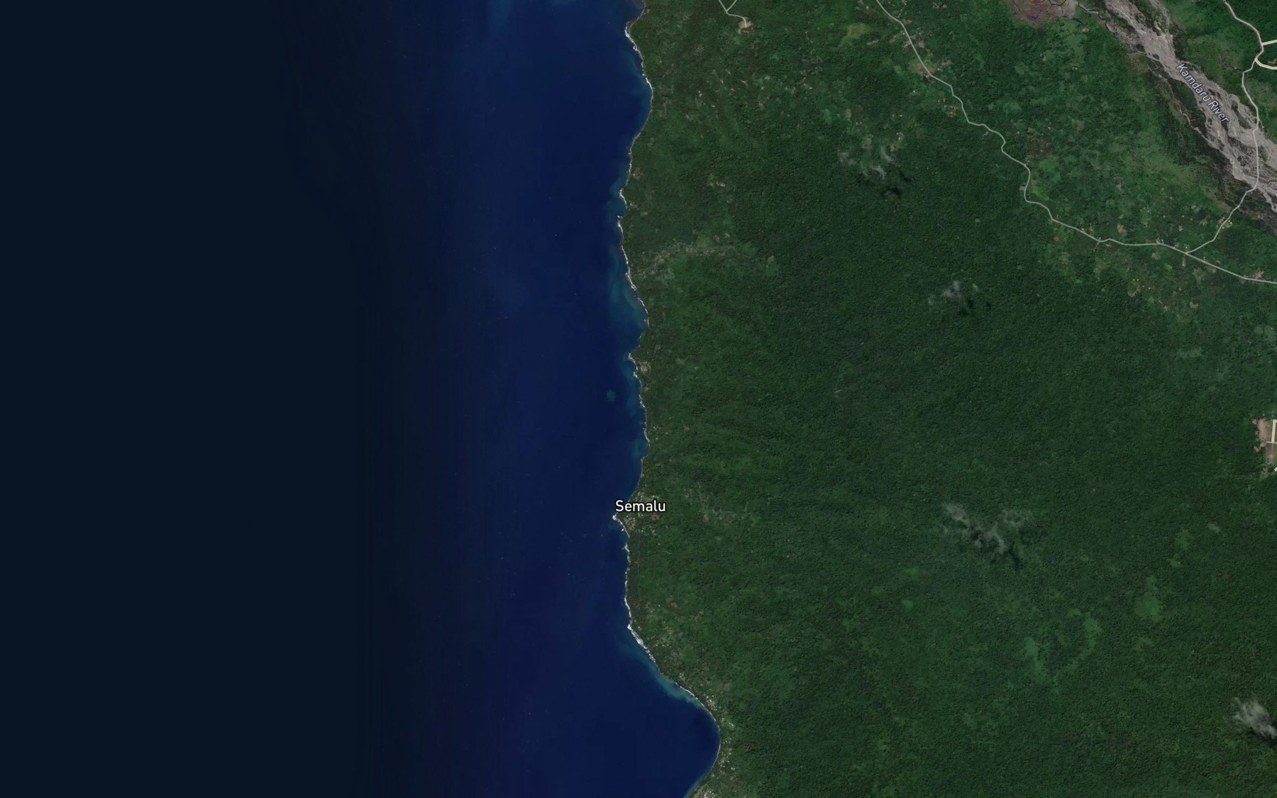 Satellite map of the Sanana River