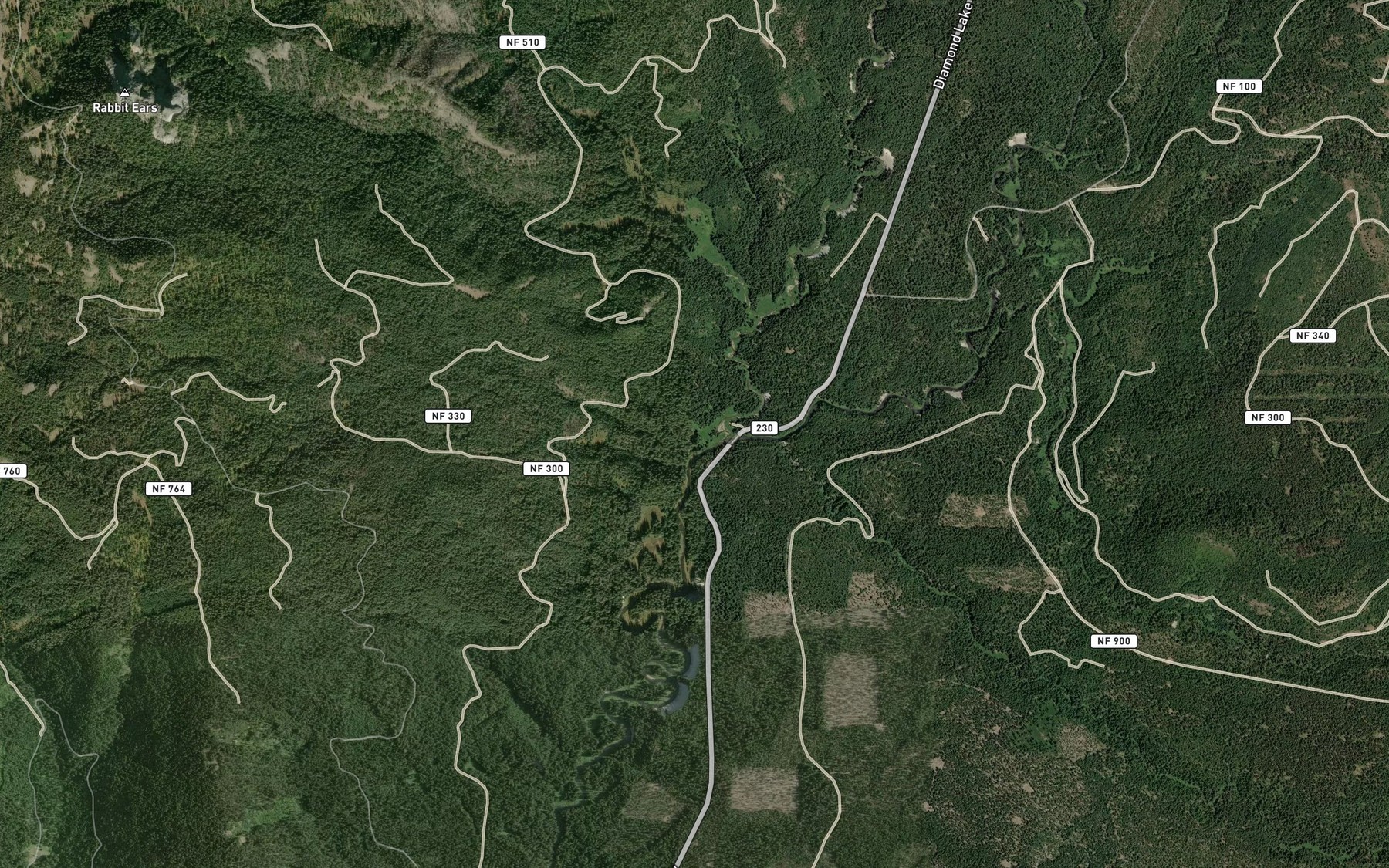 Satellite map of the Foster Creek