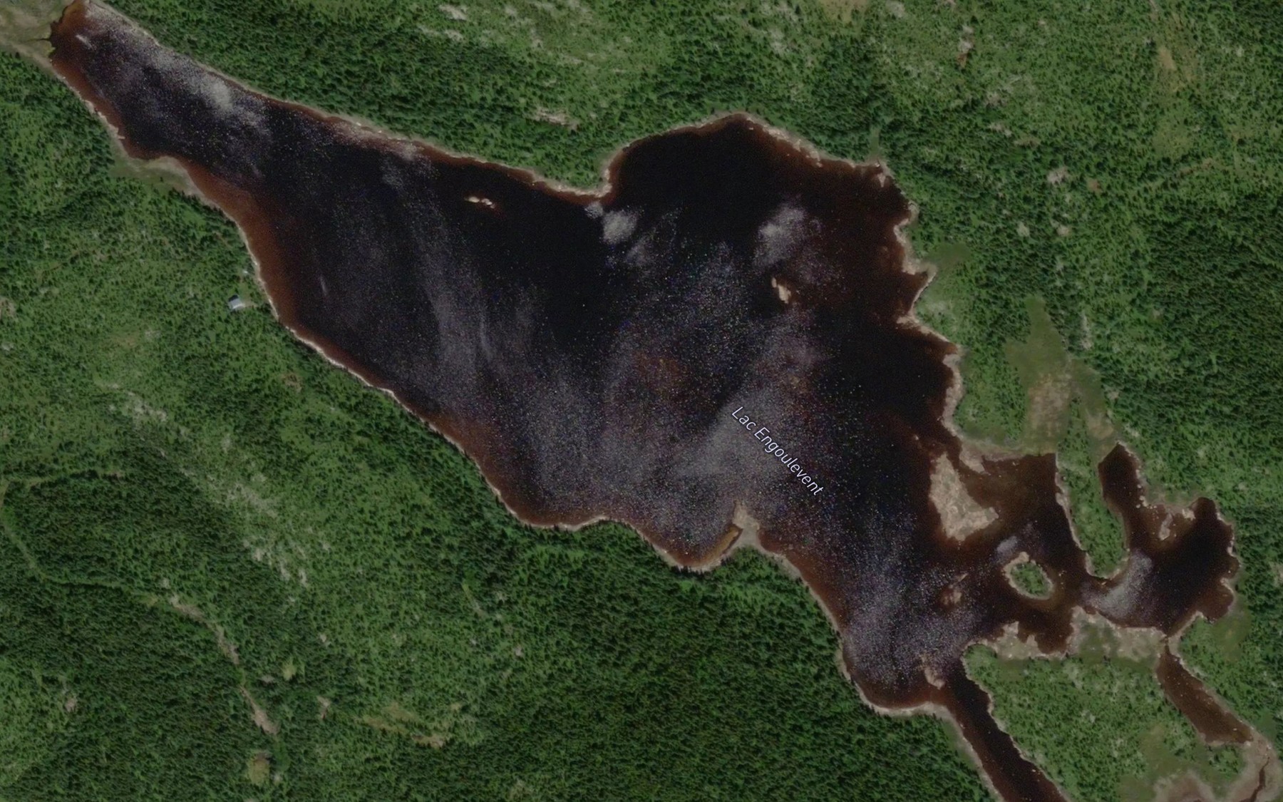 Satellite map of the Lac Engoulevent
