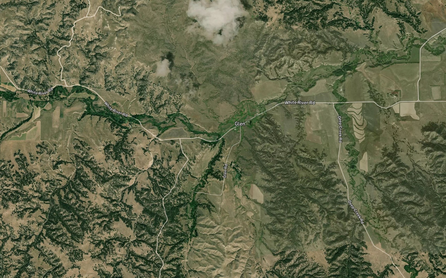 Satellite map of the Bull Creek