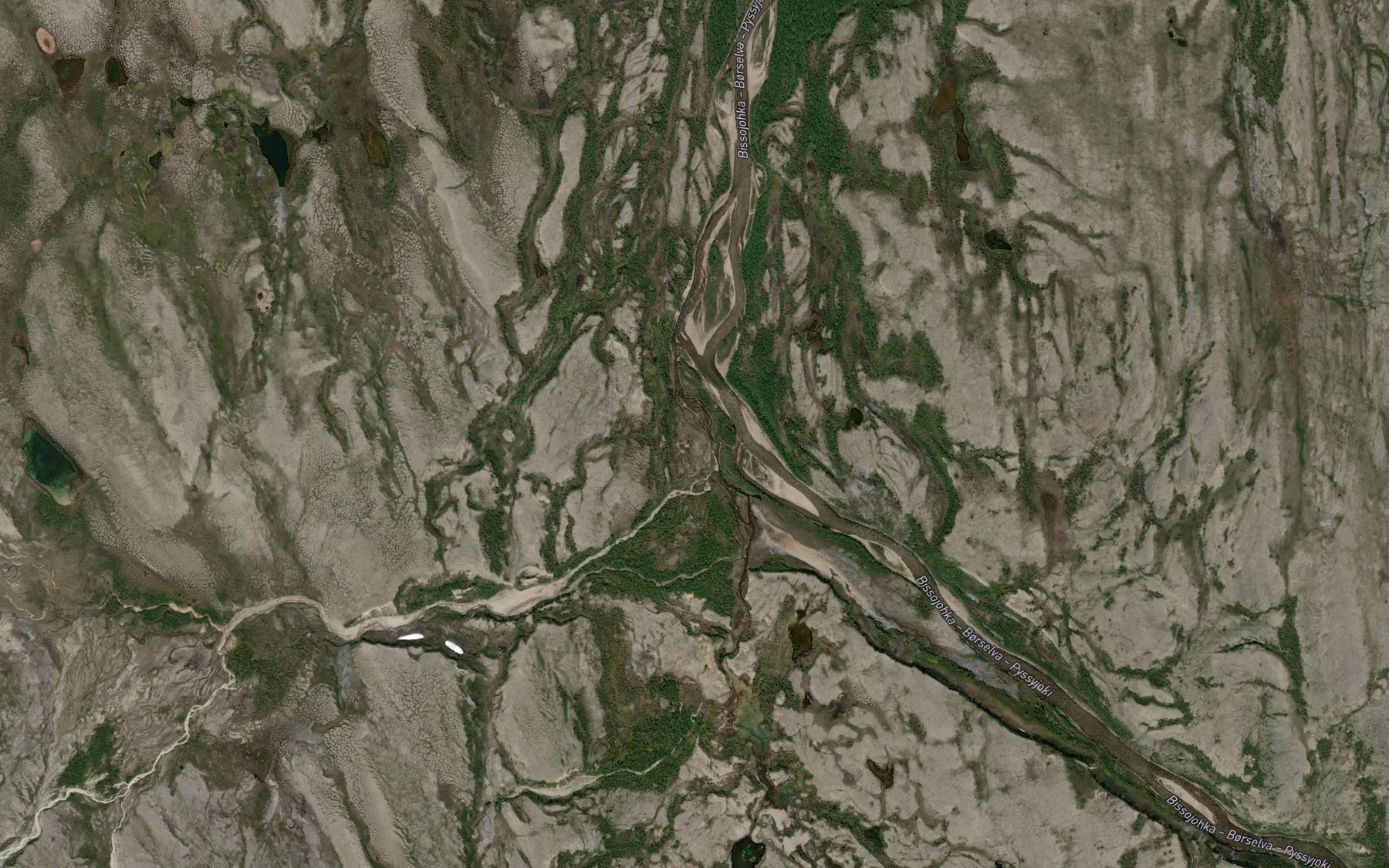 Satellite map of the Dikkaljohka