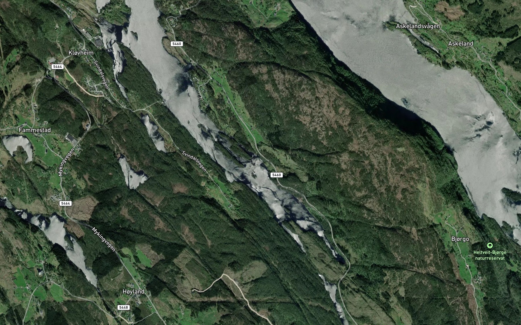 Satellite map of the Apalviki