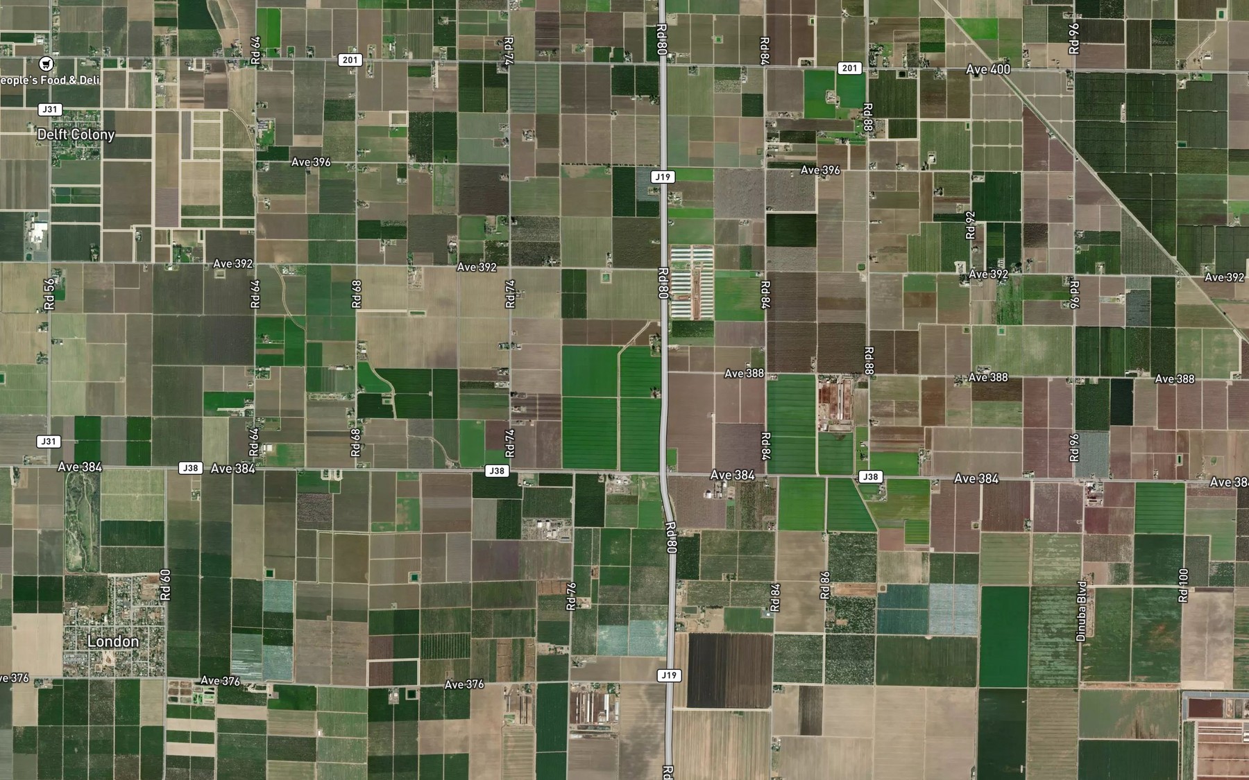 Satellite map of the Wilson Ditch