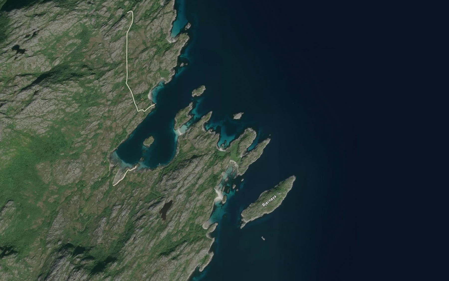 Satellite map of the Sandeidvika