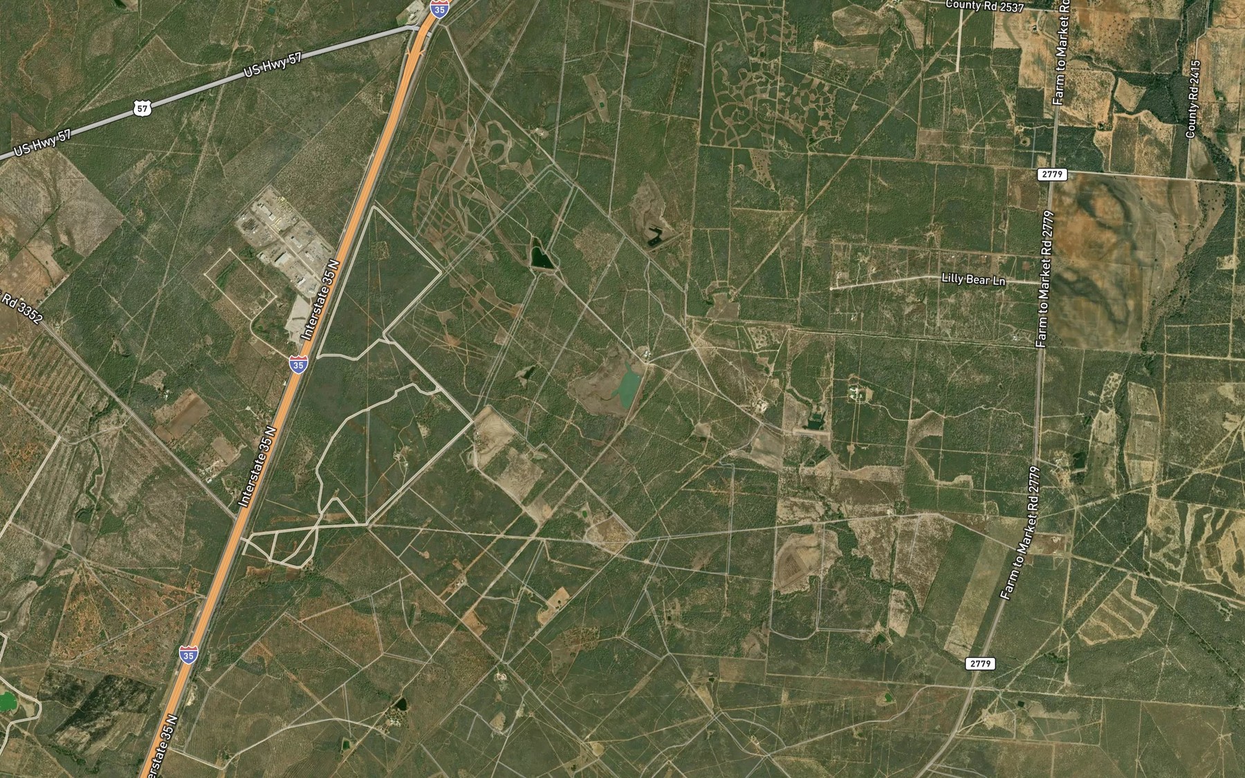 Satellite map of the Triple S Lake Number 2